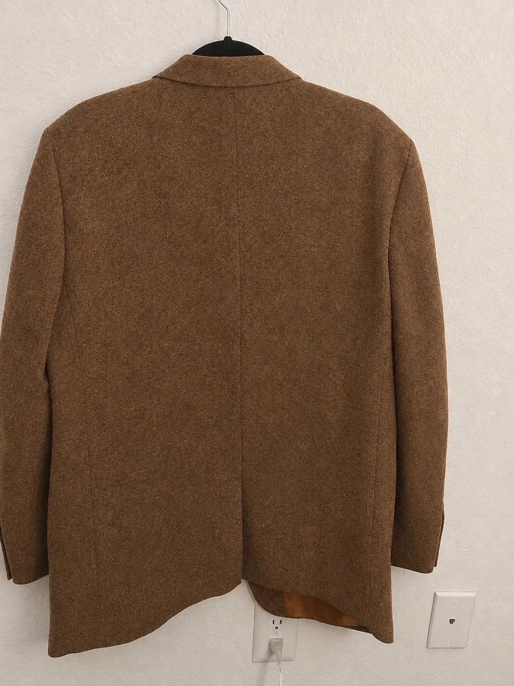 Carl Gross 40L Blazer Moessmer Italian Lambswool Brown Herringbone Tweed Jacket